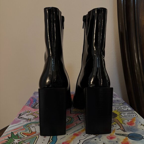 Jeffrey Campbell LA-SIREN PATENT Boots - NEW WITH BOX - Picture 9 of 13